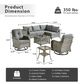HOMLUX 8-Piece Outdoor Modular Sofa Conversation Set in Dark Gray, , large
