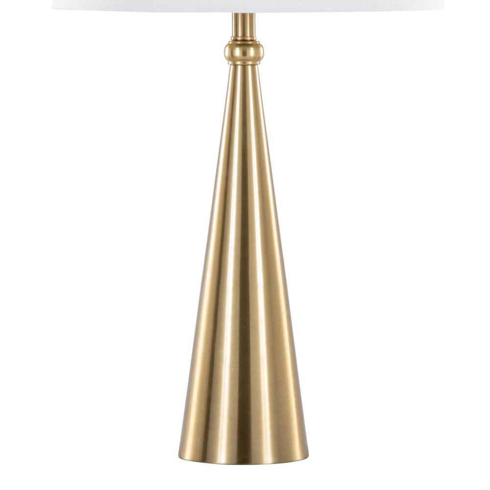 LumiSource Cone Metal Table Lamp in Gold (Set of 2), , large