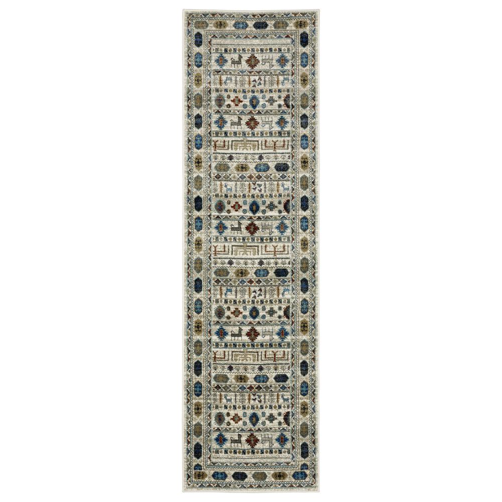 Oriental Weavers Venice 2"3" x 7"6" Ivory and Multicolor Runner, , large