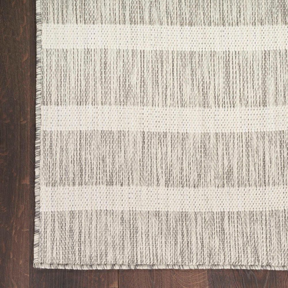 Nourison Positano POS03 Grey and Ivory 9&#39; x 12&#39; Indoor/Outdoor Area Rug, , large