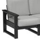 Amish Orchard Lanai Patio Deep Seating Sofa with Black Poly Frame in Spectrum Dove, , large
