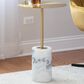 Lumisource Symbol Side Table in White Marble and Gold, , large