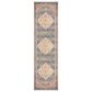Nourison Vintage Washables Blue and Coral 2" x 6" Runner, , large