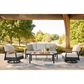 Ashley Carmel Highlands 4-Piece Patio Conversation Set in Beige, , large