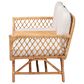 Baxton Studio Pakis Stationary Tete-a-Tete Sofa with Light Honey Rattan in Neutral, , large
