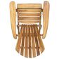 Hearth and Haven Outdoor Folding Adirondack Chair with Slatted Back and Wide Armrests in Teak, , large