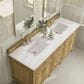 James Martin Vanities Lorelai 72" Double Vanity in Light Natural Oak with 3 cm Ethereal Noctis Quartz Top, , large