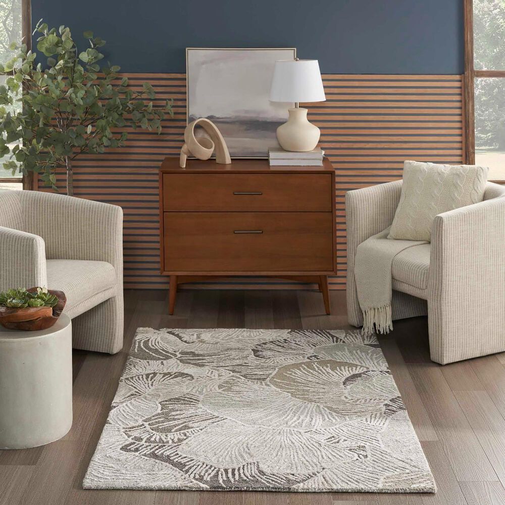 Nourison Avra 3&#39;9&quot; x 5&#39;9&quot; Grey Area Rug, , large