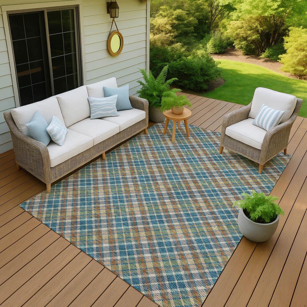Dalyn Rug Company Soft Essentials Plaid Jewel 3' x 5' Indoor/Outdoor Area Rug, , large