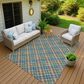 Dalyn Rug Company Soft Essentials Plaid Jewel 3" x 5" Indoor/Outdoor Area Rug, , large