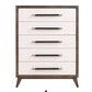 Austin Group Furniture, Llc Sophia 5-Drawer Chest in Walnut Brown and White, , large