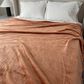Peking Handicraft 90" x 108" Queen Plush Blanket in Tan Clay, , large