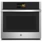 GE Profile 2-Piece Kitchen Package with Stainless Steel 30" Smart Built-In Convection Single Wall Oven and Black Electric Cooktop, , large