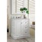 James Martin Vanities De Soto 30" Single Bathroom Vanity in Bright White with 3 cm Victorian Silver Quartz Top and Rectangular Sink, , large