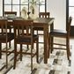 Ashley Ralene Counter Height Table in Burnished Dark Brown - Table Only, , large