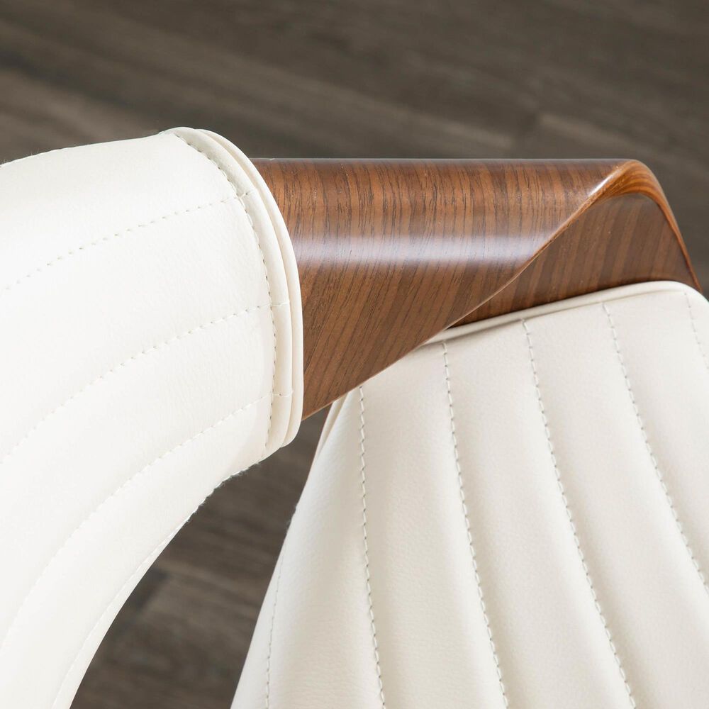 Lumisource Symphony Arm Chair with Cream Cushion in Walnut, , large