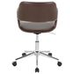LumiSource Margarite Swivel Task Chair with Espresso Faux Leather Cushion in Chrome, , large