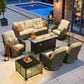 HOMLUX 9-Piece Outdoor Conversation Set in Beige, , large
