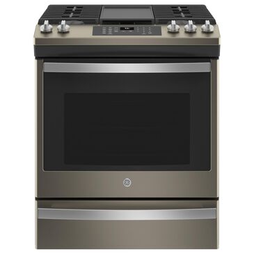 GE Appliances 30" Slide-In Front Control Convection Gas Range with No Preheat Air Fry in Slate, , large