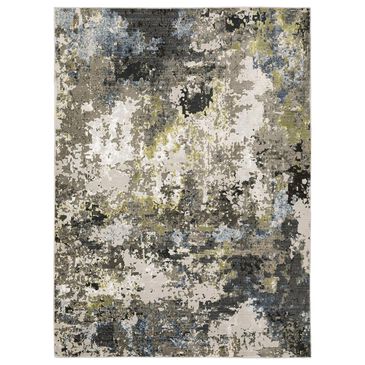 Oriental Weavers Caravan Abstract Painted 7"10" x 10"10" Grey and Green Area Rug, , large