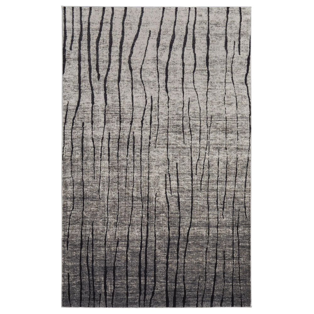 Feizy Kano 39LIF 6"7" x 9"6" Ivory and Charcoal Area Rug, , large