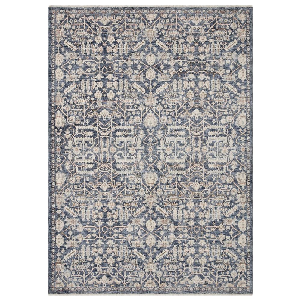 Amber Lewis x Loloi Zuma 7"10" x 10" Blue and Ivory Area Rug, , large