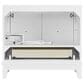 37B Kinsale 36" Single Bathroom Vanity Cabinet in Bright White with White Composite Stone Top and Backsplash, , large