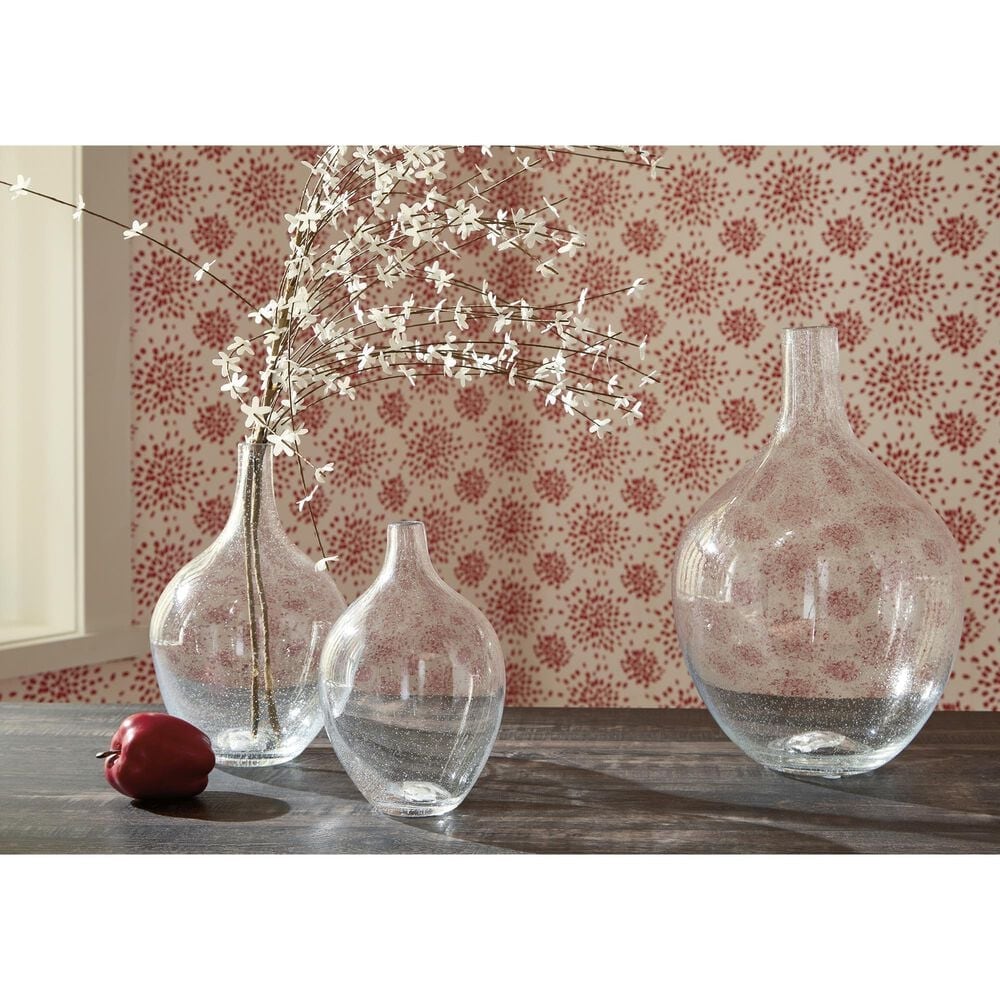 Ashley Kurthorne 11&quot; Vase in Clear, , large
