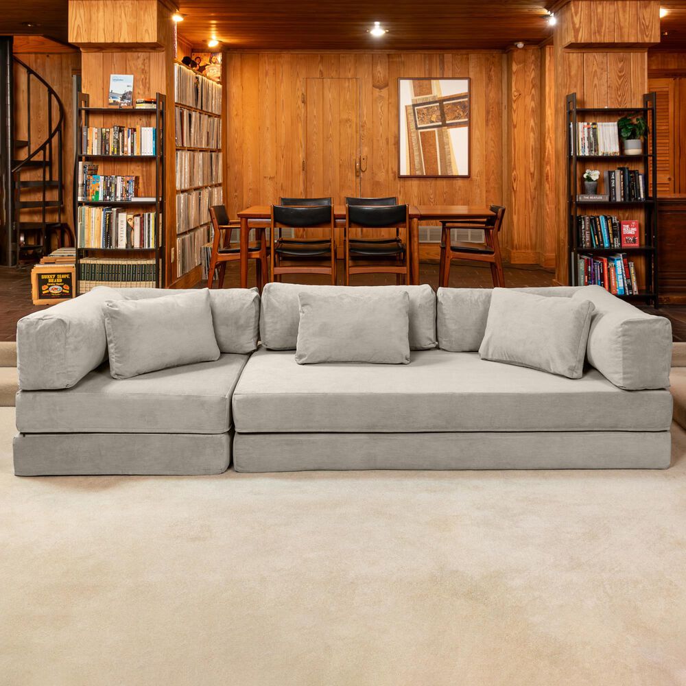 Jaxx Unsofa Stationary Sofa in Stucco Grey, , large