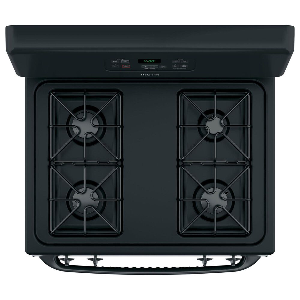 Hotpoint 4.8 Cu. Ft. Freestanding Gas Range with Sealed Burners in Black, , large