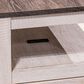 Ashley Fendenmore Chairside End Table in Antiqued White and Gray, , large