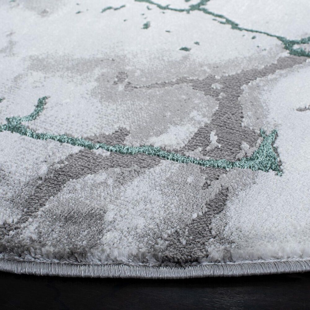 Safavieh Craft CFT877Y 6&#39;7&quot; Round Grey and Green Area Rug, , large