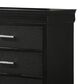 Crown Mark Amalia 6-Drawer Dresser in Black, , large
