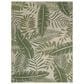 Nourison Garden Oasis GOA02 Ivory and Green 9" x 12" Indoor/Outdoor Area Rug, , large