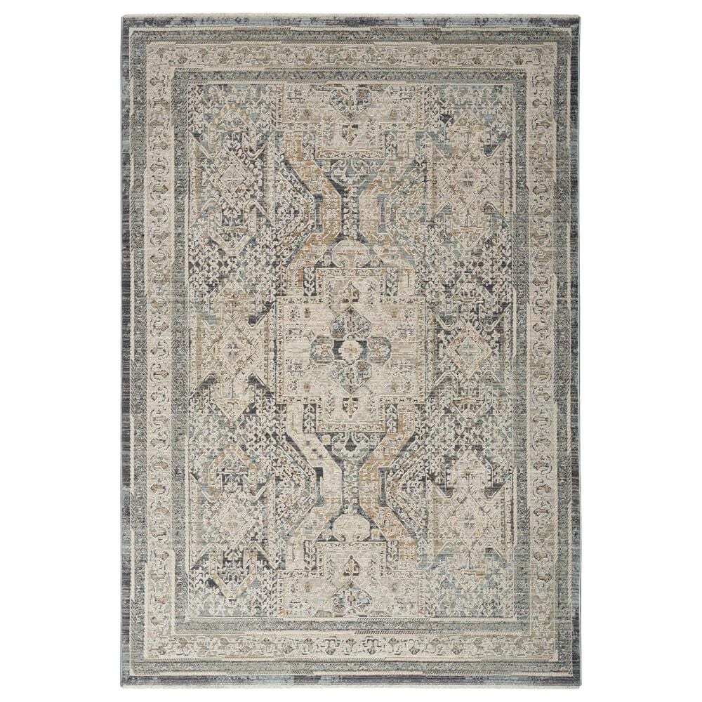 Nourison Lynx 9"10" x 13"6" Ivory and Charcoal Area Rug, , large