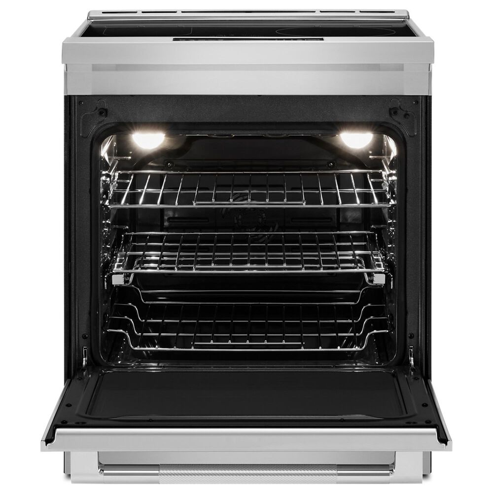 JennAir 6.2 Cu. Ft. Slide-In Electric Induction Range in Stainless Steel and Black, , large