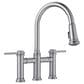 Blanco Empressa Pull-Down Bridge Faucet 1.5 GPM in PVD Steel, , large