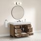 37B Alanya 48" Single Bathroom Vanity in Walnut Drift with White Composite Stone Top, , large