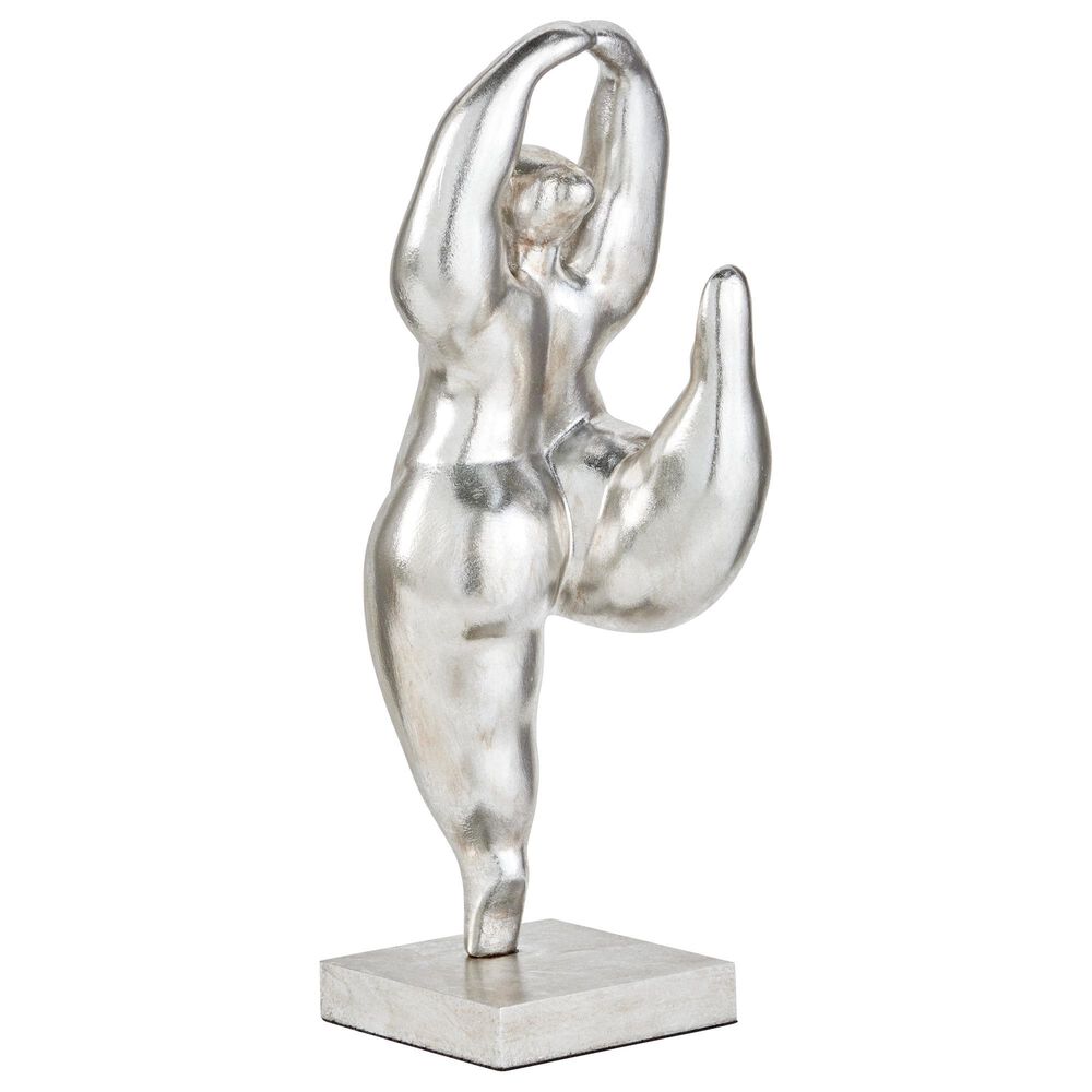 Maple and Jade 20&quot; x 7&quot; Dancing Women Sculpture in Silver, , large