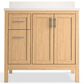 Kohler Hadron 36" Single Bathroom Vanity in Light Oak with 3 cm Bianco Bella Quartz Top and Oval Sink, , large
