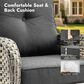 HOMLUX 3-Piece Patio Conversation Set in Black, , large