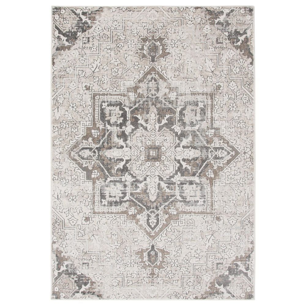 Central Oriental Clearwater Taylin 5"3" x 7"7" Biscuit and Oyster Area Rug, , large