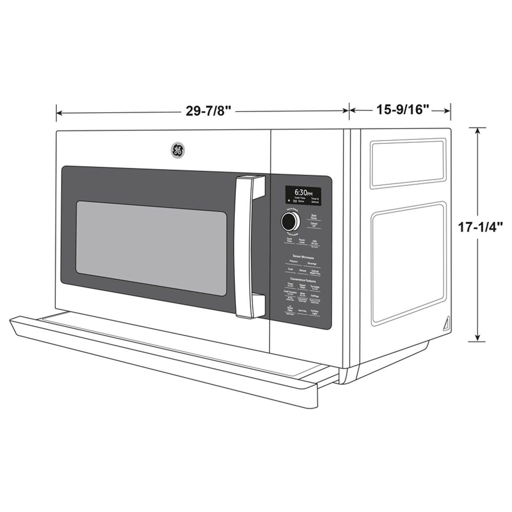 GE Profile 2.2 Cu. Ft. Over-the-Range Sensor Microwave Oven in Stainless Steel, , large