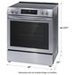 Frigidaire 30" Front Control Electric Range Ceramic with Top Convection, , large