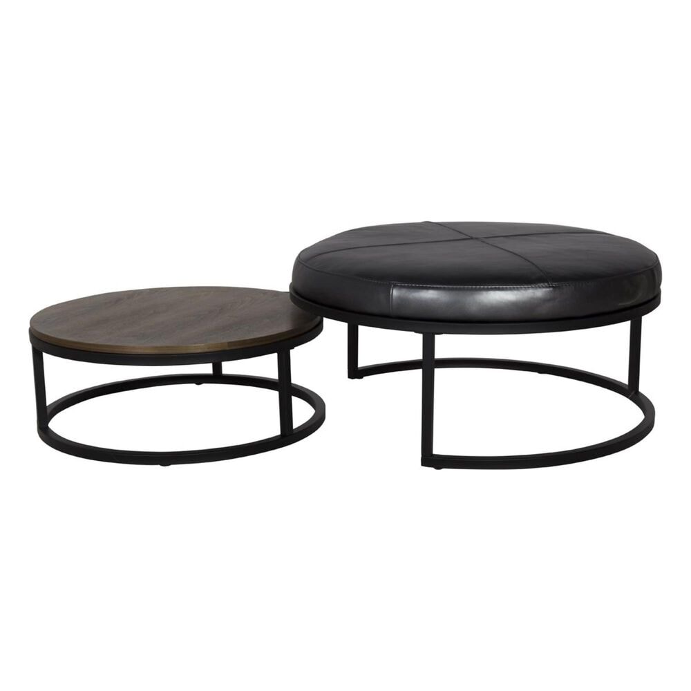 Moda Matthew Nesting Ottoman in Kipling Metallic Onyx, , large