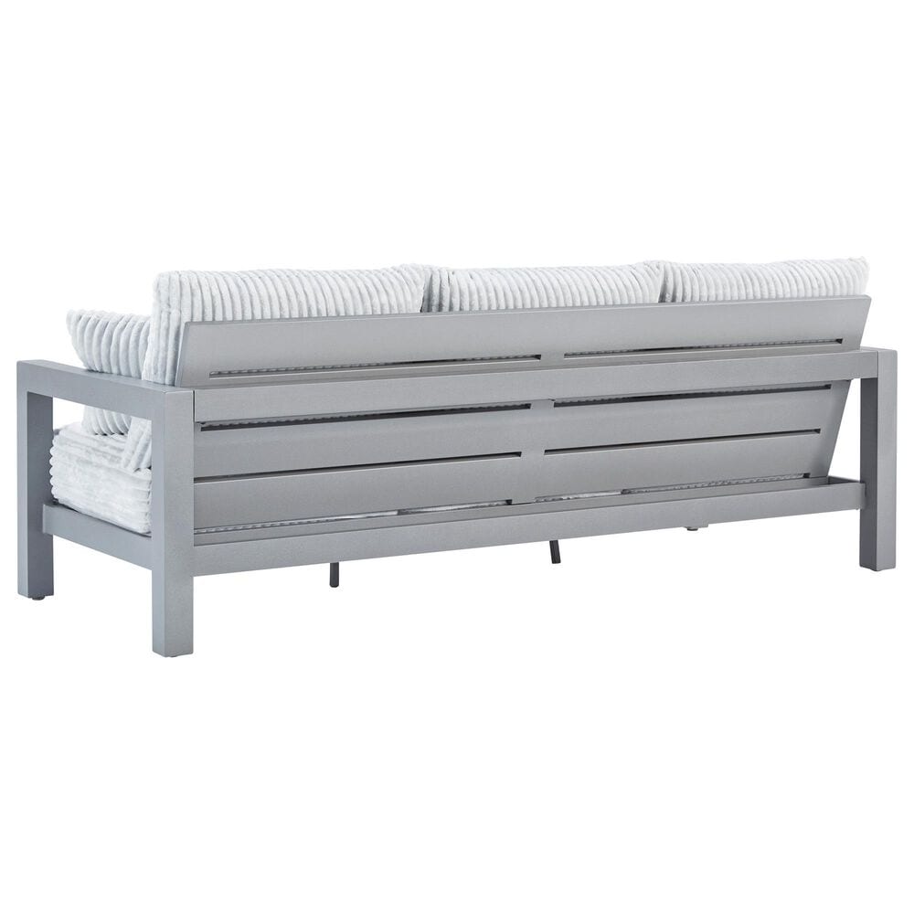 Ashley Hurley Park Patio Sofa in Gray, , large