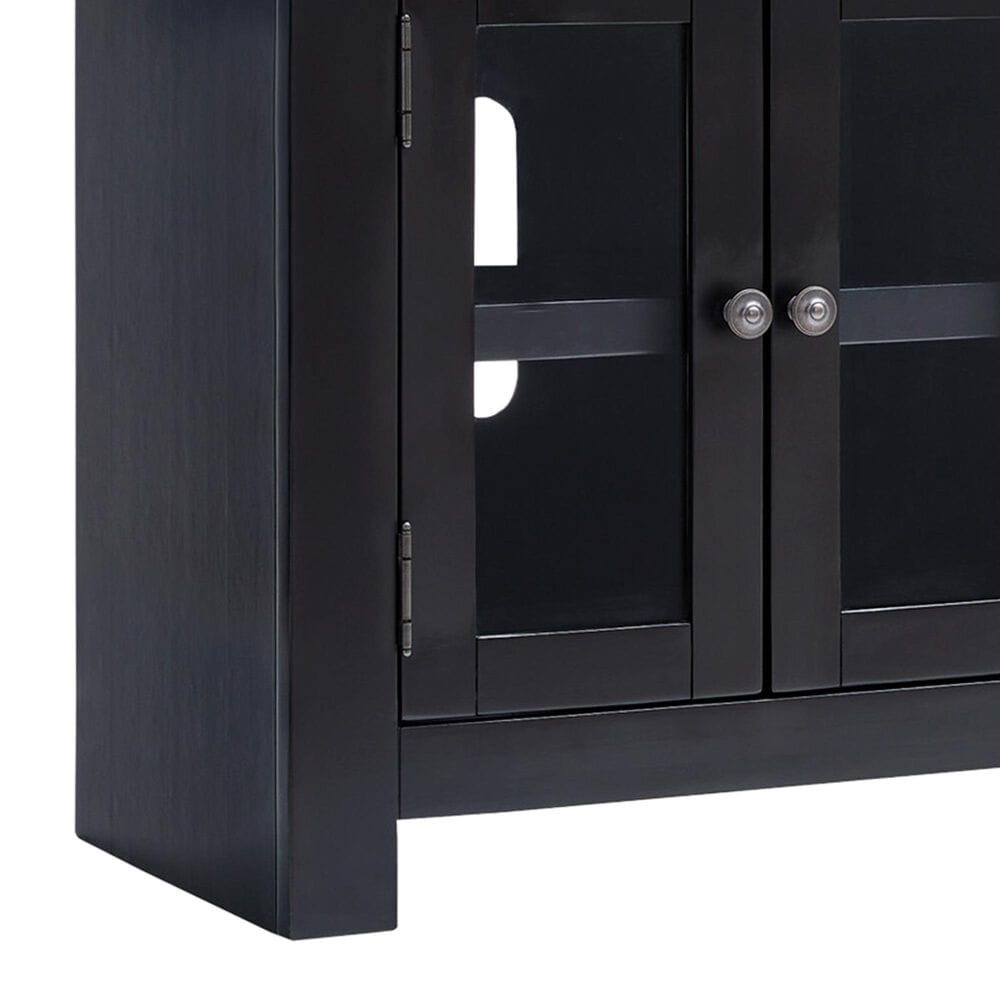 Ashley Wildenauer 76" TV Stand with Electric Fireplace in Rich Brown and Warm Satin Black, , large