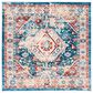 Safavieh Riviera 6"7" Square Blue and Gold Area Rug, , large