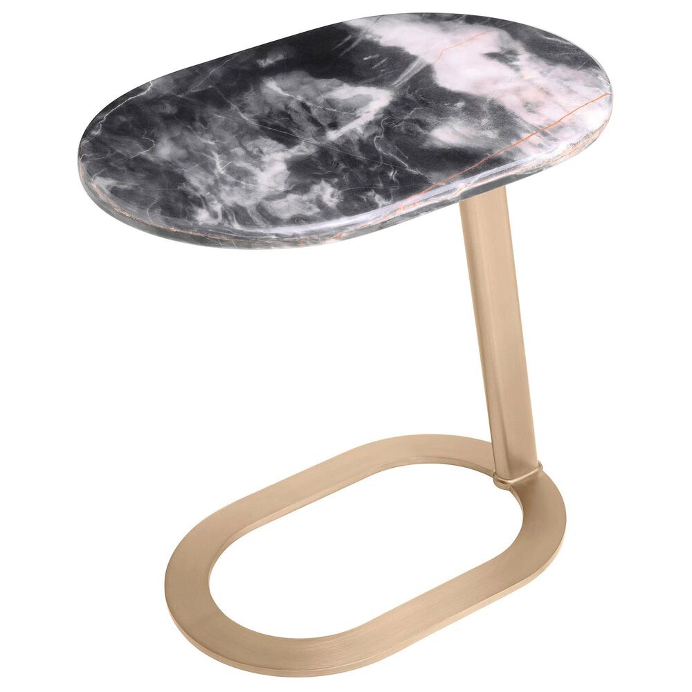 Eichholtz Oyo Side Table in Brushed Brass and Black, , large
