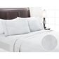 4-Piece Queen Solid Embroidered Sheet Set in Silver, , large